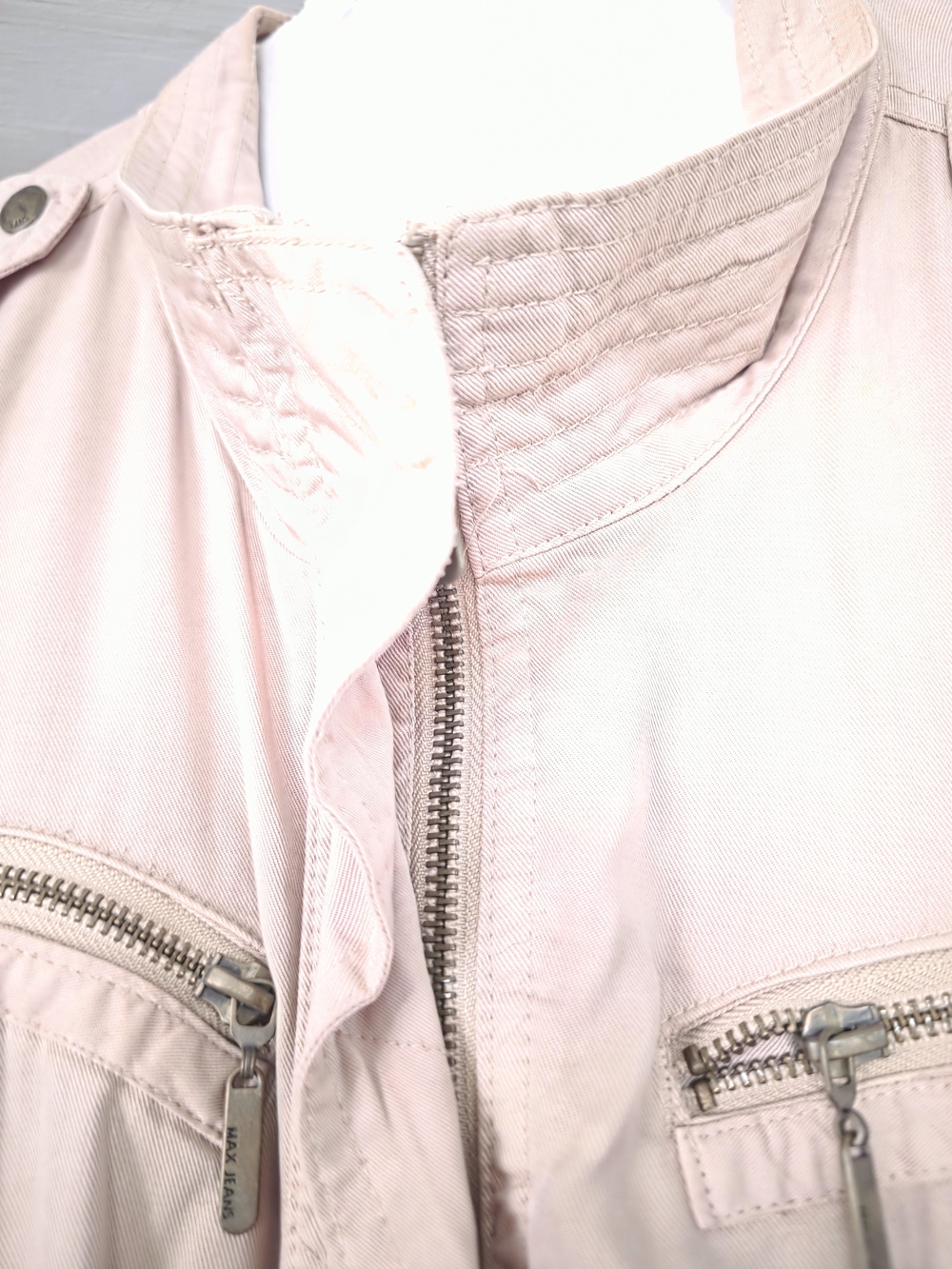 Max Jeans Utility Jacket in Tan - Picture 4 of 5